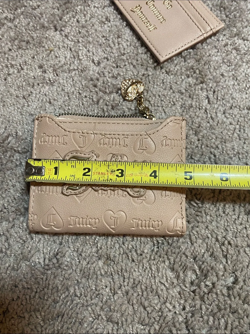 Juicy Couture Pale Pink Card Holder and Coin Pouch Set